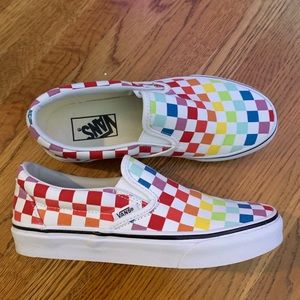 Vans Shoes - Women’s Vans Colorful Checkered Slip On Shoe Vans Shoes - Women’s Vans Colorful Checkered Slip On Shoe